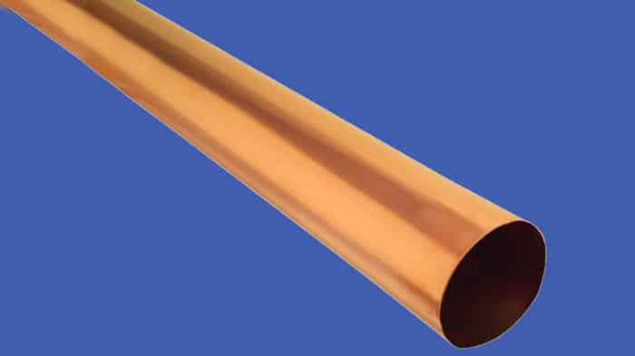 3 inch Plain Round Copper Downspout Pipe 16oz and 20oz