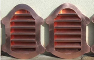 Copper Louver Whimsy Side Wall Vent