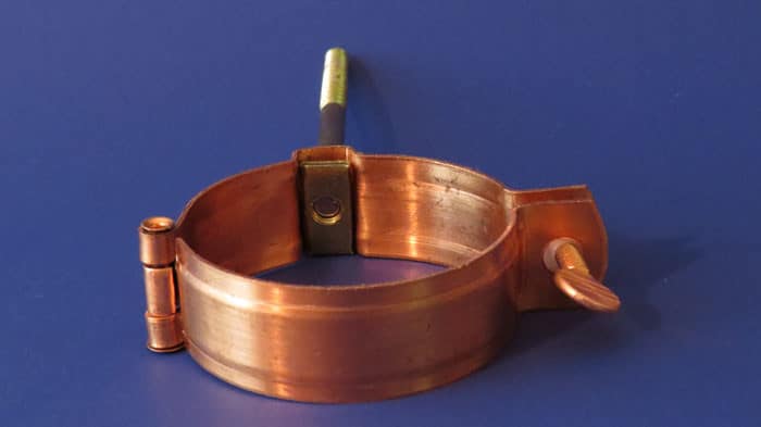 Copper Hinged Downspout Bracket with Screw