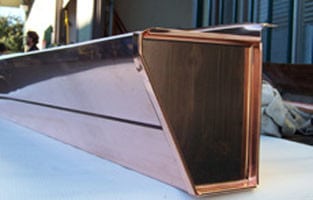 Copper Pencil Bead Fascia Gutter