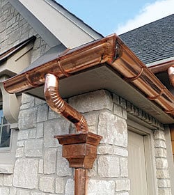 copper gutter installation