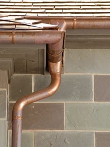 Copper Gutter System Installed