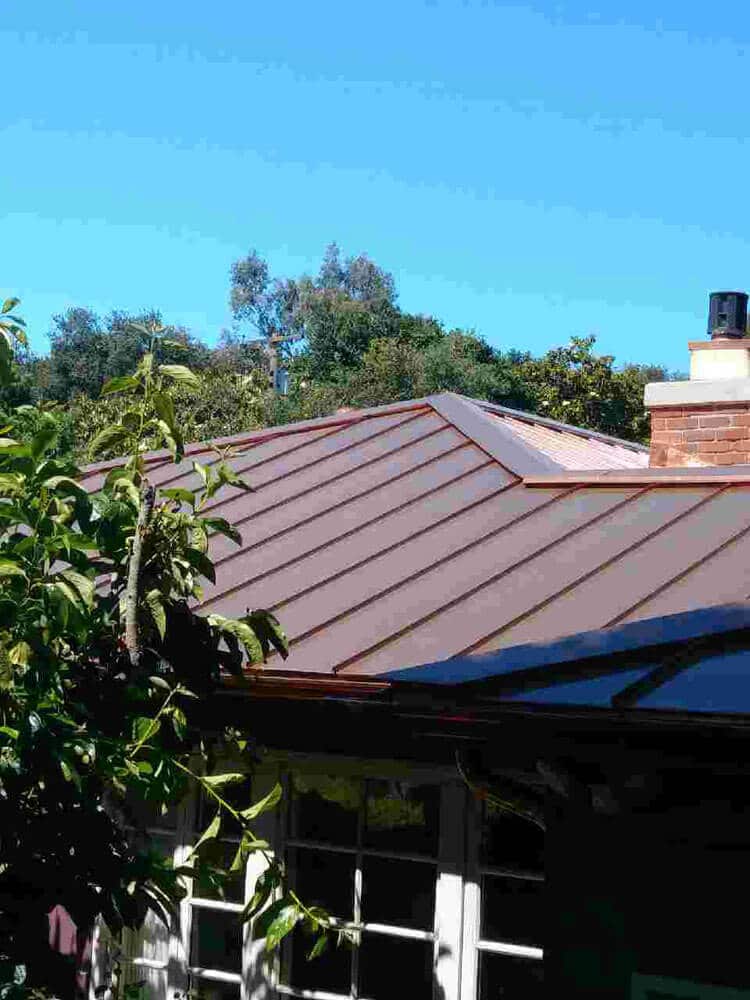 copper standing seam roof