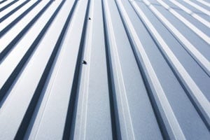 corrugated metal roofing material