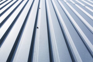 corrugated metal roofing material