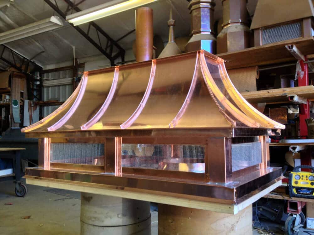 copper chimney top with mesh bottom