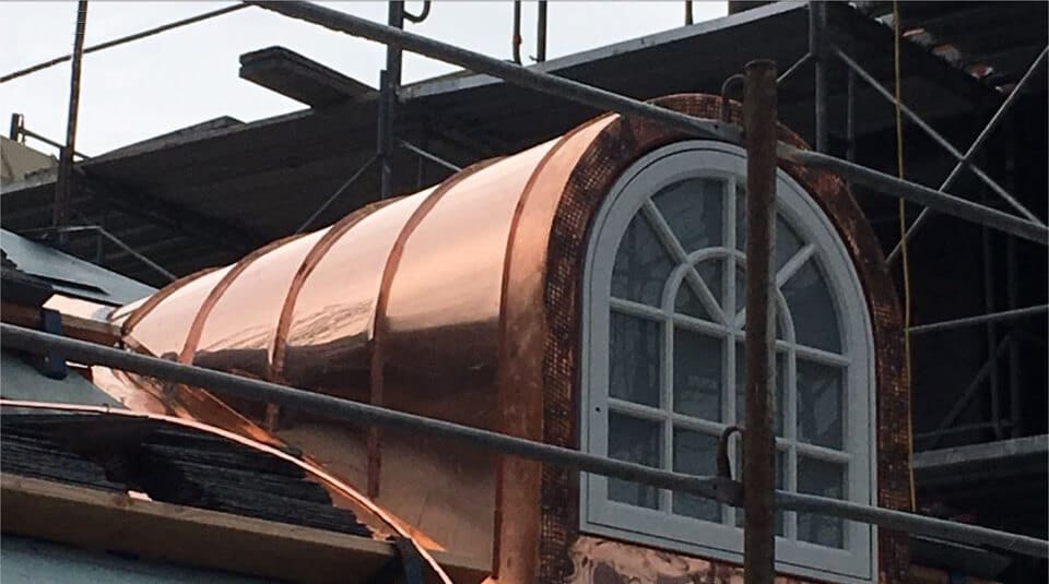 standing seam copper dormer window