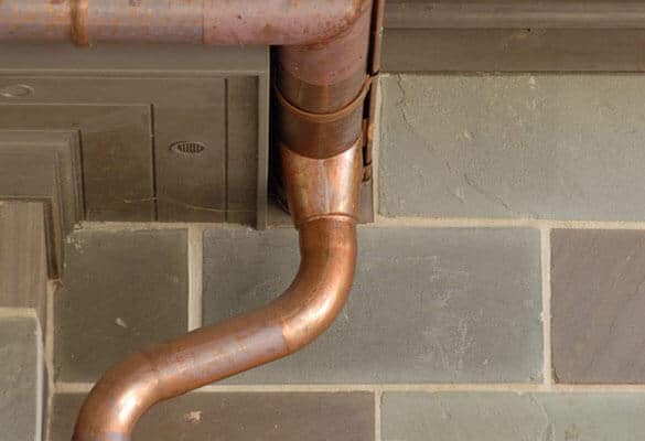 copper downspout elbow