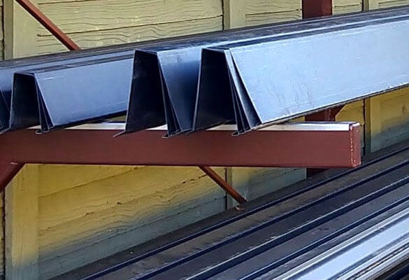 bonderized steel rain gutters