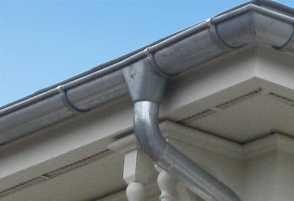 zinc gutter and downspout