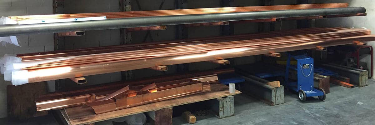 copper gutters in stock
