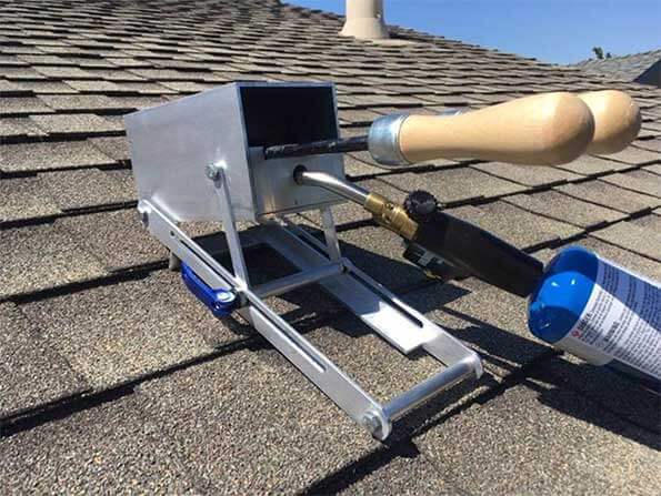ez-pot pro soldering iron on roof
