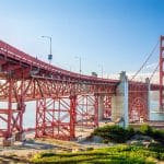 golden gate bridge daytime sunny san francisco looking north to marin county