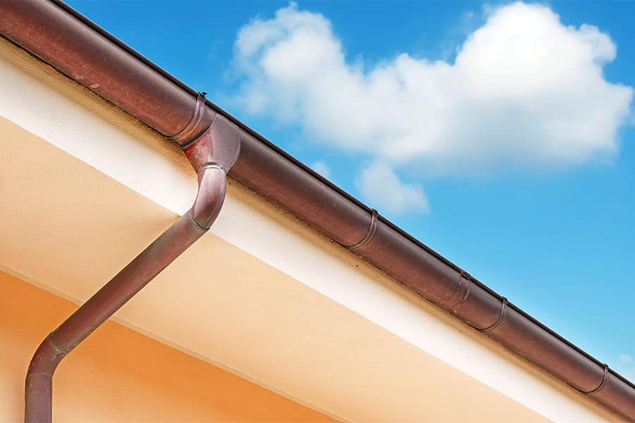 copper gutter system installed on coastal home in monterey california